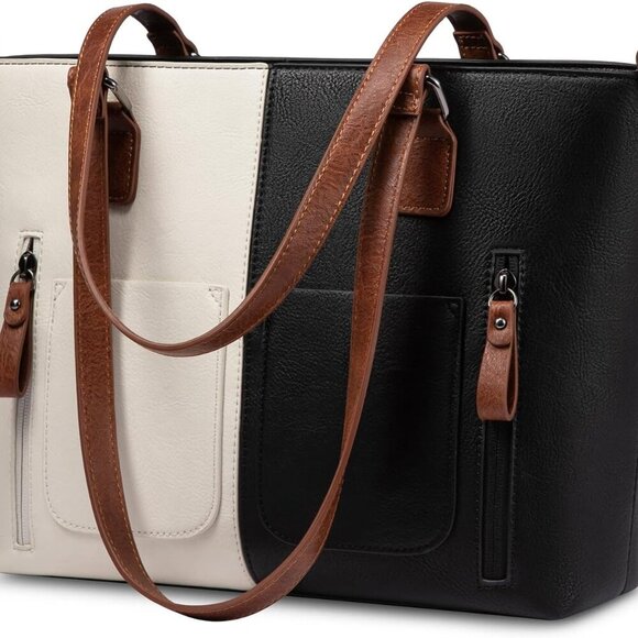 Purses Tote Bag for Women, Handbags Large Shoulder Bag, Leather Work Bags with M - Picture 1 of 9